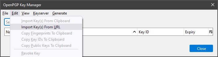 Import Key(s) From URL